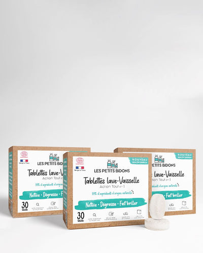 Lot de 3 Tablettes Lave-Vaisselle produit ménager écologique Les Petits Bidons