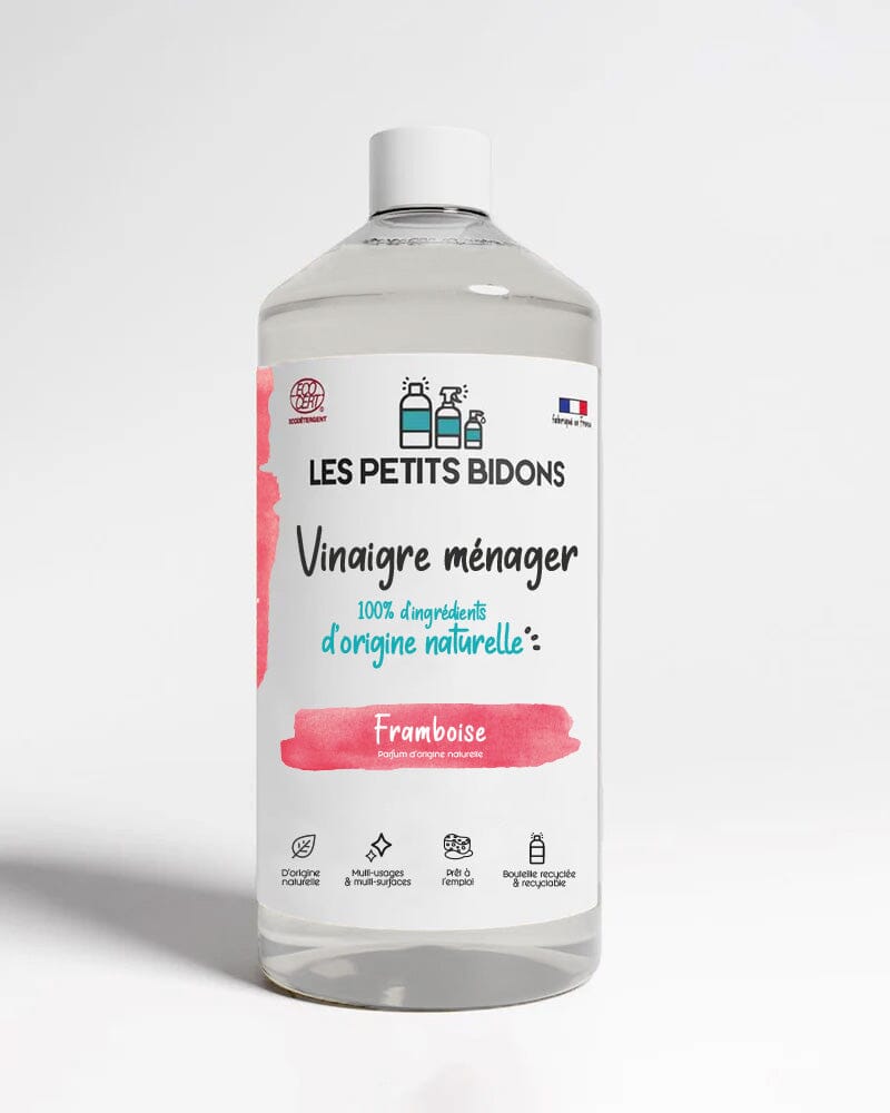 Vinaigre Ménager Multi-usages Framboise 1L Lessive Les Petits Bidons 