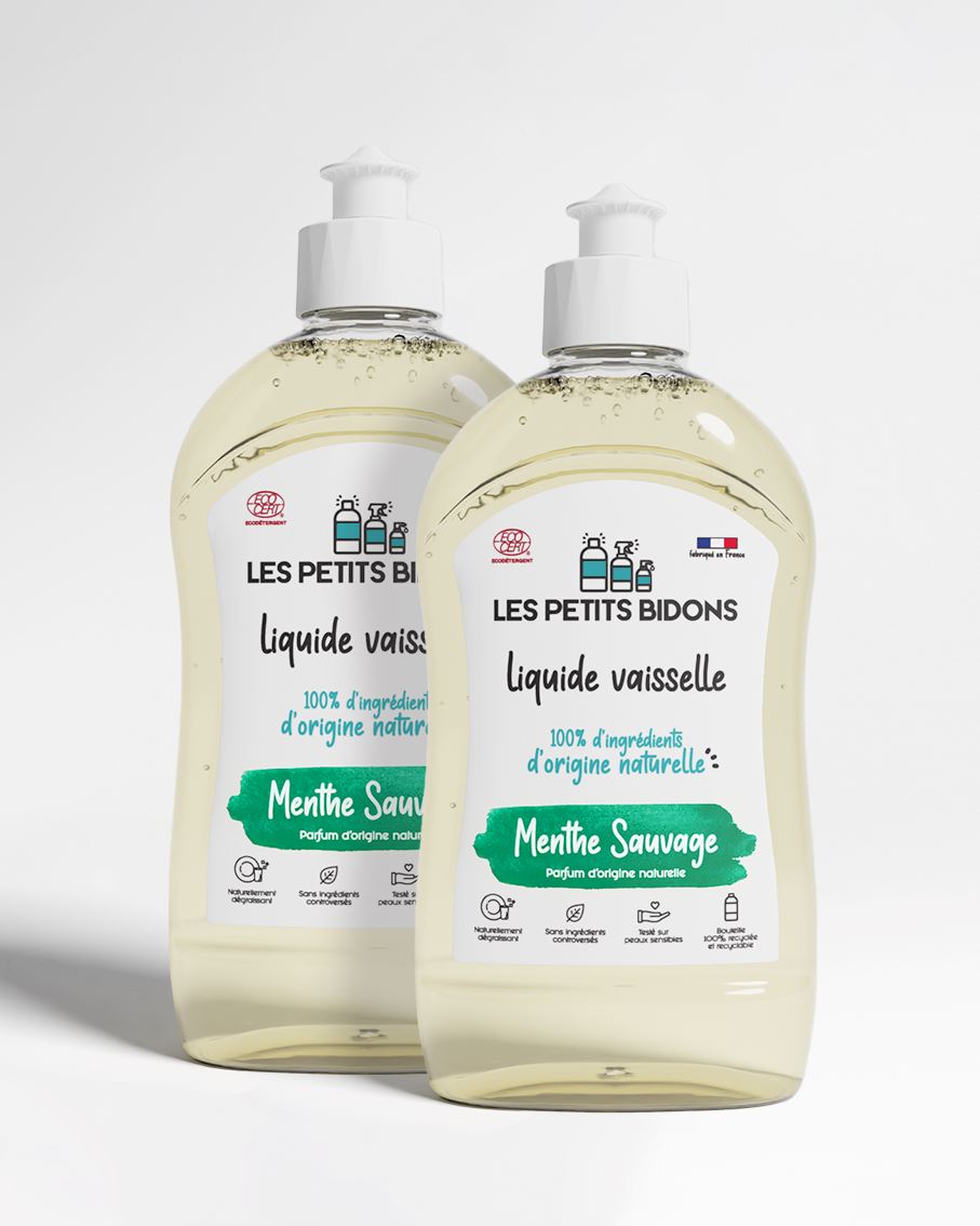 Duo Lessives Liquides Écologiques Françaises - Thé vert et Fleurs